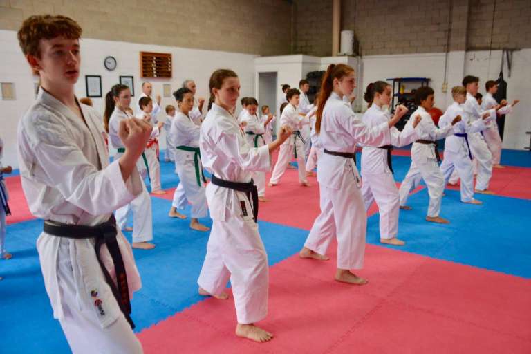 Teen students training at Sunshine Coast Karate